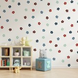 Stickers Vinilo Infantil Flores B Colores Wine and Sea 120un
