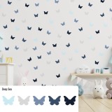 Stickers Vinilo Infantil Mariposas Colores Deep Sea 120un