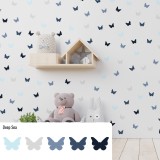 Stickers Vinilo Infantil Mariposas Colores Deep Sea 120un