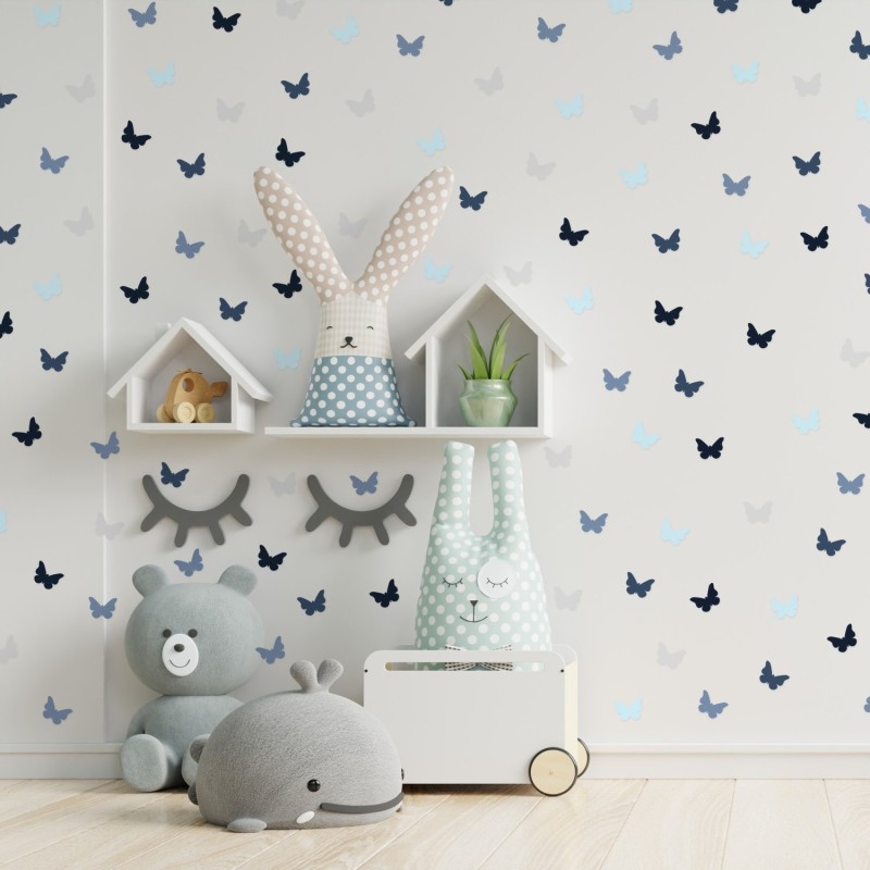 Stickers Vinilo Infantil Mariposas Colores Deep Sea 120un