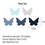Stickers Vinilo Infantil Mariposas Colores Deep Sea 120un