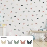 Stickers Vinilo Infantil Mariposas Colores Earthy Tones 120un