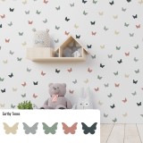 Stickers Vinilo Infantil Mariposas Colores Earthy Tones 120un
