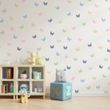 Stickers Vinilo Infantil Mariposas Colores Pastel Dreamland 120un