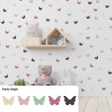Stickers Vinilo Infantil Mariposas Colores Peachy Delight 120un