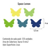 Stickers Vinilo Infantil Mariposas Colores Space Lemon 120un