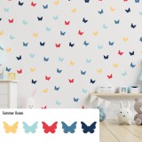 Stickers Vinilo Infantil Mariposas Colores Summer Ocean 120un