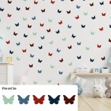 Stickers Vinilo Infantil Mariposas Colores Wine and Sea 120un